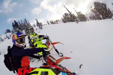 Snowbiking na bezdrożach Idaho