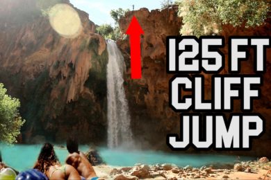 CLIFF JUMPING w wielkim Kanyonie! jakies 80 m ;) oczywiście w 4K