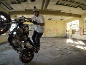GoPro : Sportster Stunting at an Abandoned Military Barracks