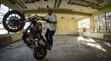 GoPro : Sportster Stunting at an Abandoned Military Barracks