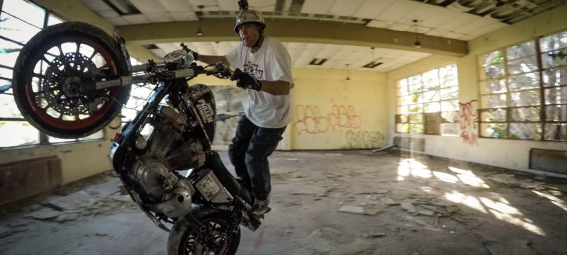 GoPro : Sportster Stunting at an Abandoned Military Barracks