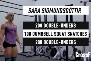 Sara Sigmundsdottir: Workout for Tuesday 160607