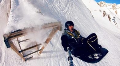 Ski Ramp Bungee Jumping!