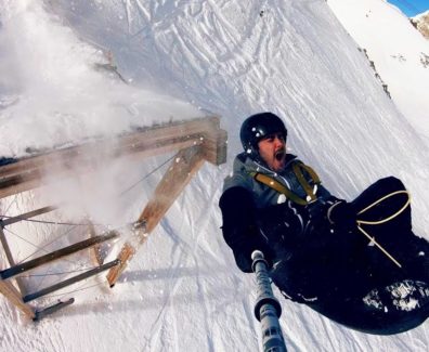 Ski Ramp Bungee Jumping!